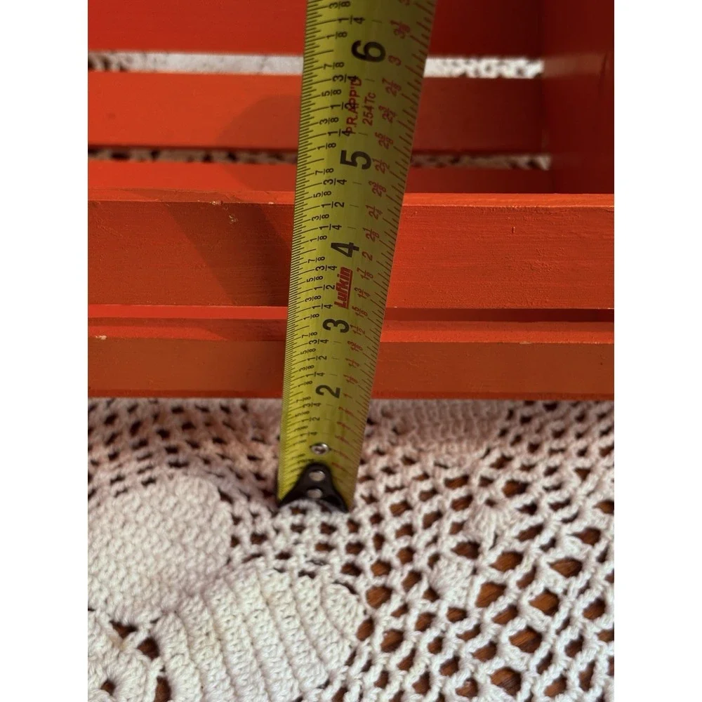 Vintage Wooden Pumpkin  Slat Basket Orange Treats Decor Halloween